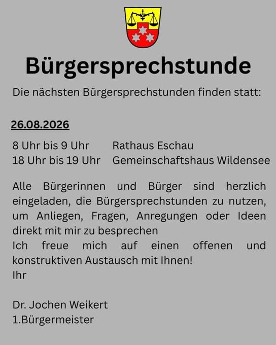 Termine für Bürgersprechstunden
