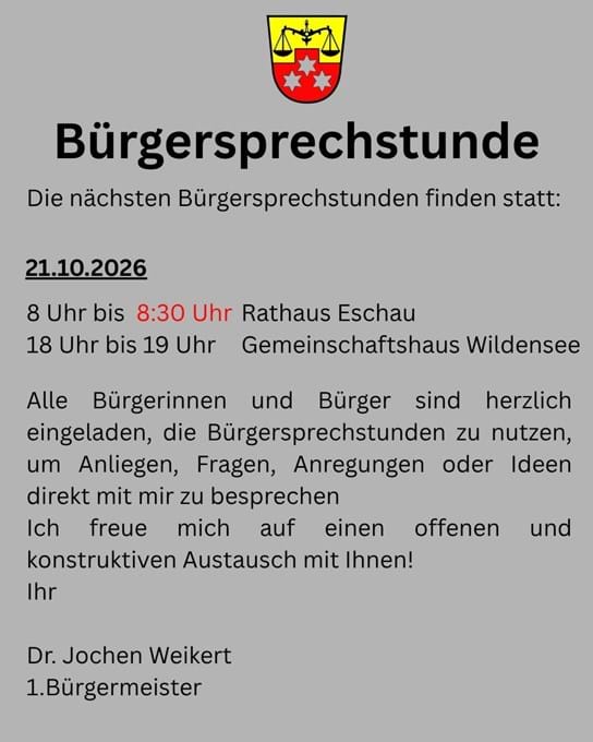 Bürgersprechstunde Termin