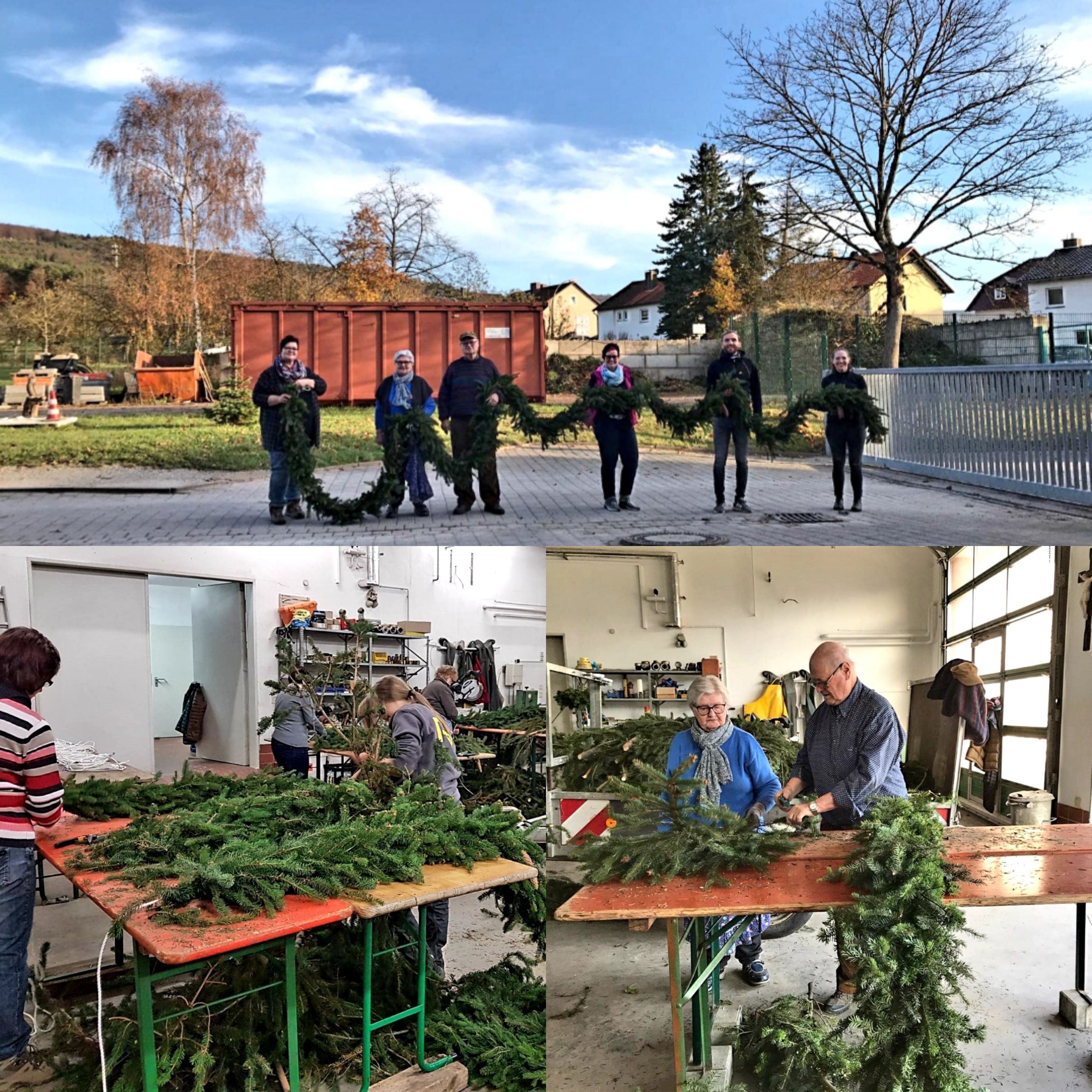 Grilandenwickeln - Collage