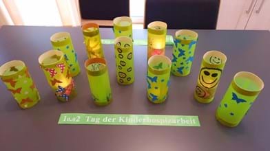 Fertig gebastelte Laternen